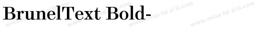 BrunelText Bold字体转换